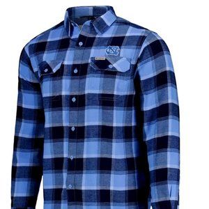 NORTH CAROLINA TARHEELS FLANNEL SHIRT-COLUMBIA-MEDIUM-NEW WITH TAGS RETAIL $65